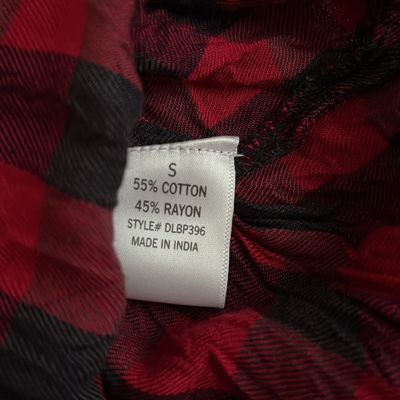 Plaid button down top - worn once - Picture 3 of 4